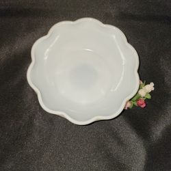 Vintage Milk Glass Serving Bowl