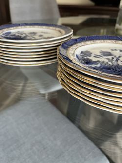 Royal Doulton Fine China Booths 'Real Old Willow' Bread And Butter Plates