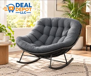 Oversized Tufted Rocking Accent Chair-New