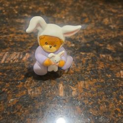 Lucy & Me Enesco 1994 Mini Bear Bunny Figurine Easter Collectible