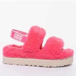 Pink UGG slides