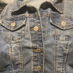 Girls Blue Jean Jacket With Bling