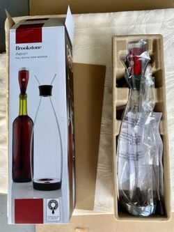 New In Box- Christmas Gift Idea- Brookstone Aero Full Bottle Wine Aerator