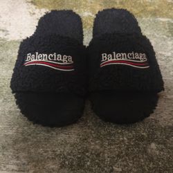 Balenciaga Fur Slides Size 9