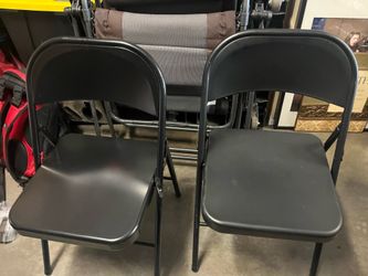 Set of Black Folding Chairs