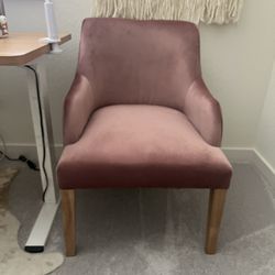 Dusty Pink Velvet Accent Chair