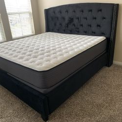 New In Box King Bed Frame With Mattress (Read Description Below)