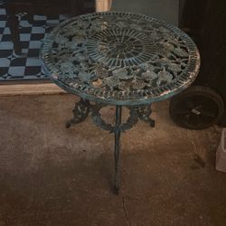 Distressed Iron Outdoor Table