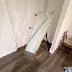 Full Length Mirror With Gold Trim 