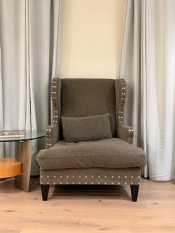 HD buttercup studded fabric oversized chair