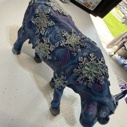 Cow Parade Wisconsin Winter Blue Snow