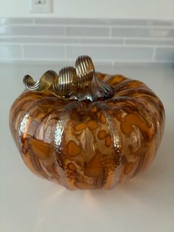 Blown glass pumpkin