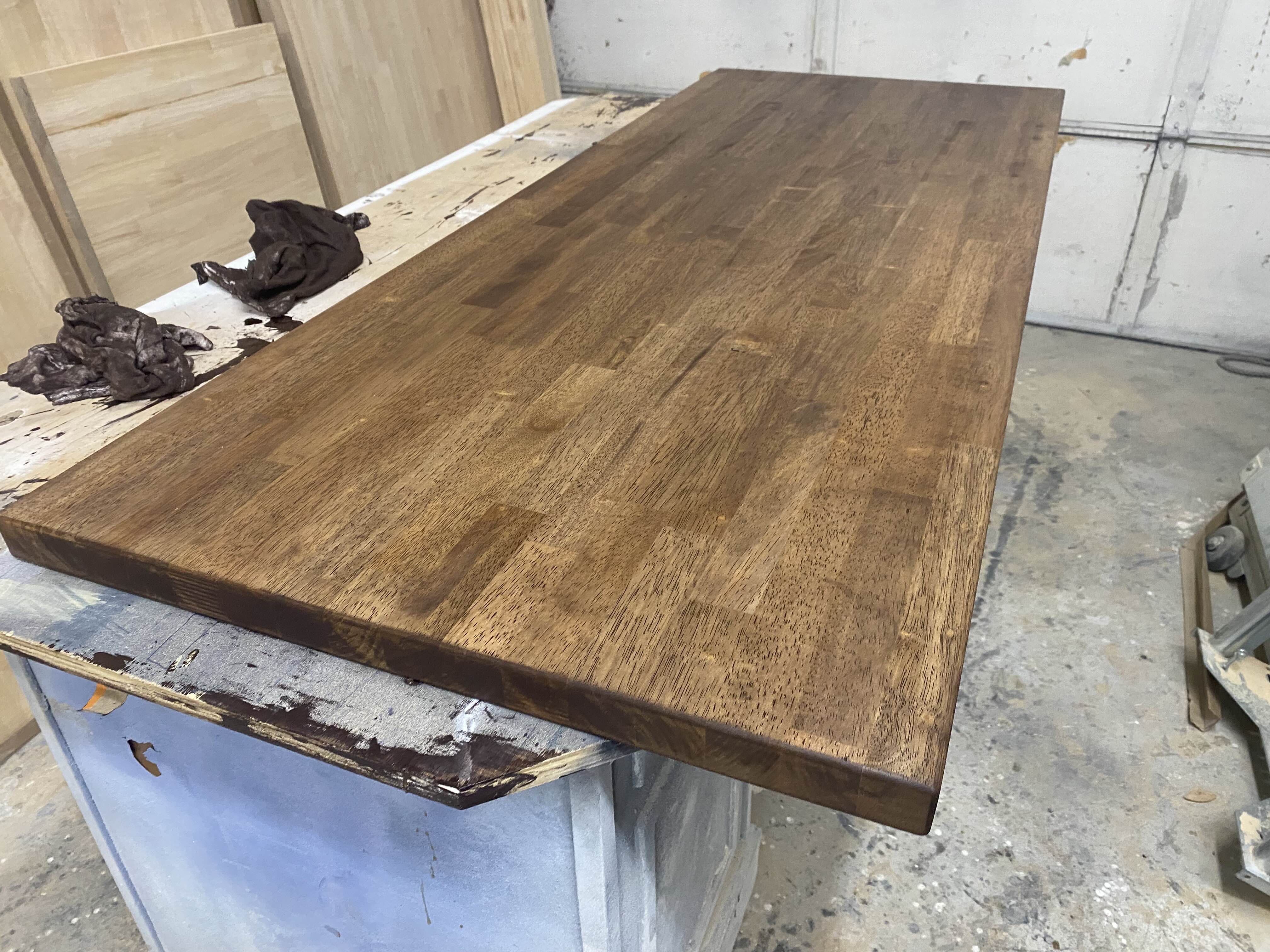 Stained Butcher Block Countertops