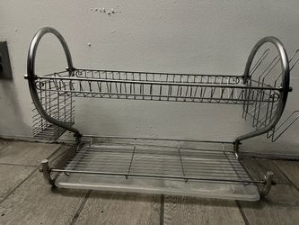 2-Tier Chrome Dish Drying Rack
