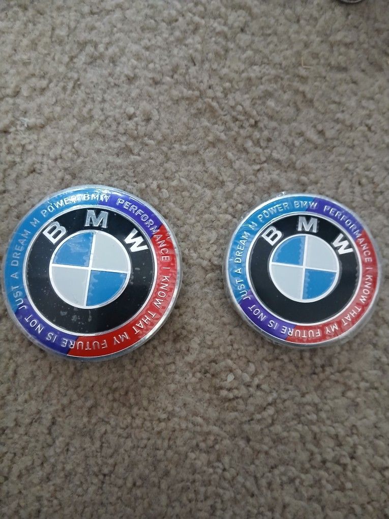 Bmw 82mm And 74mm Emblems Brand New Both 