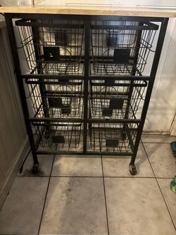 Wood/Metal Storage Cart