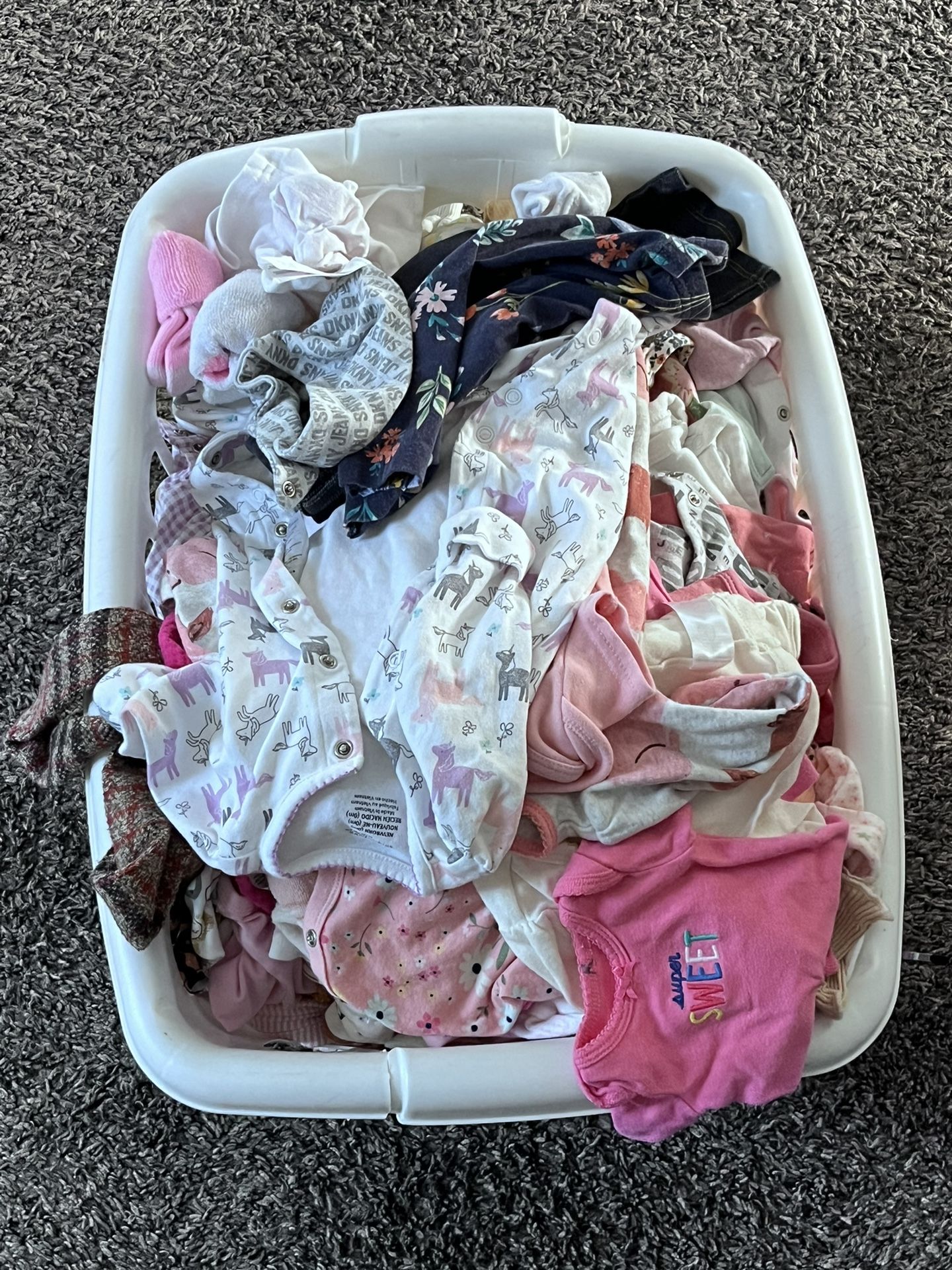 Basket Of baby clothes