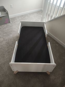 White Wooden Toddler Bed Frame