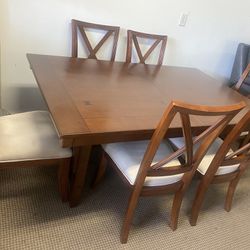 DINING TABLE AND  6 CHAIRS 