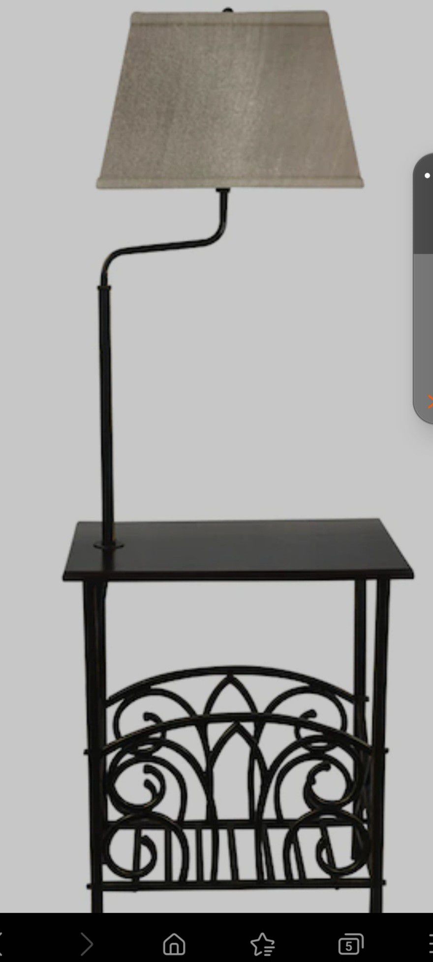 Allen And Roth Lamp With Magazine Rack