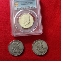 3 Silver Half Dollars