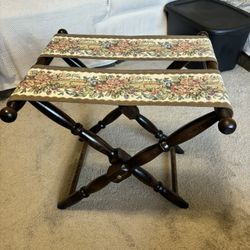 Vintage Fabric luggage rack
