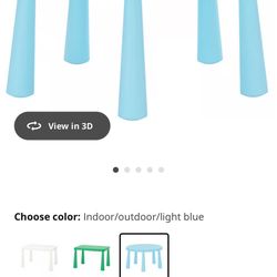 Mammut Round Blue Table 