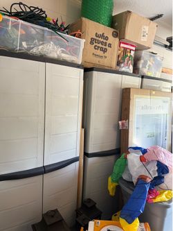 Free—-3  garage storage cabinets