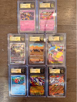 CGC Pristine 10 Black Label Pokemon card slabs