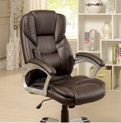BROWN COLOR PADDED ADJUSTABLE OFFICE CHAIR NEW (20 AVAILABLE)