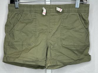 Old Navy kids Olive Green Cuffed Pull On Shorts