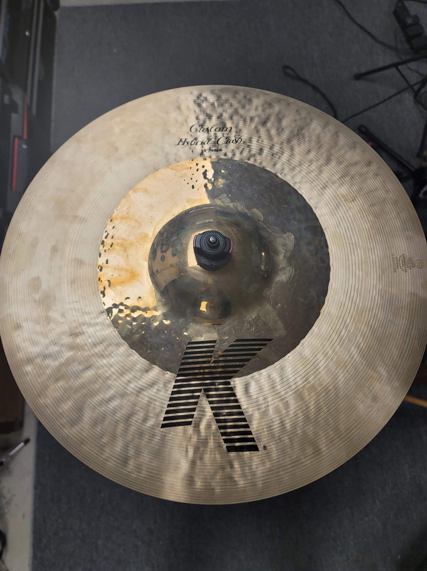 19" zildjian k custom with new Tama boom