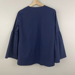 MICHAEL KORS True Navy Blue Lace Up Poplin Tunic NEW Thumbnail