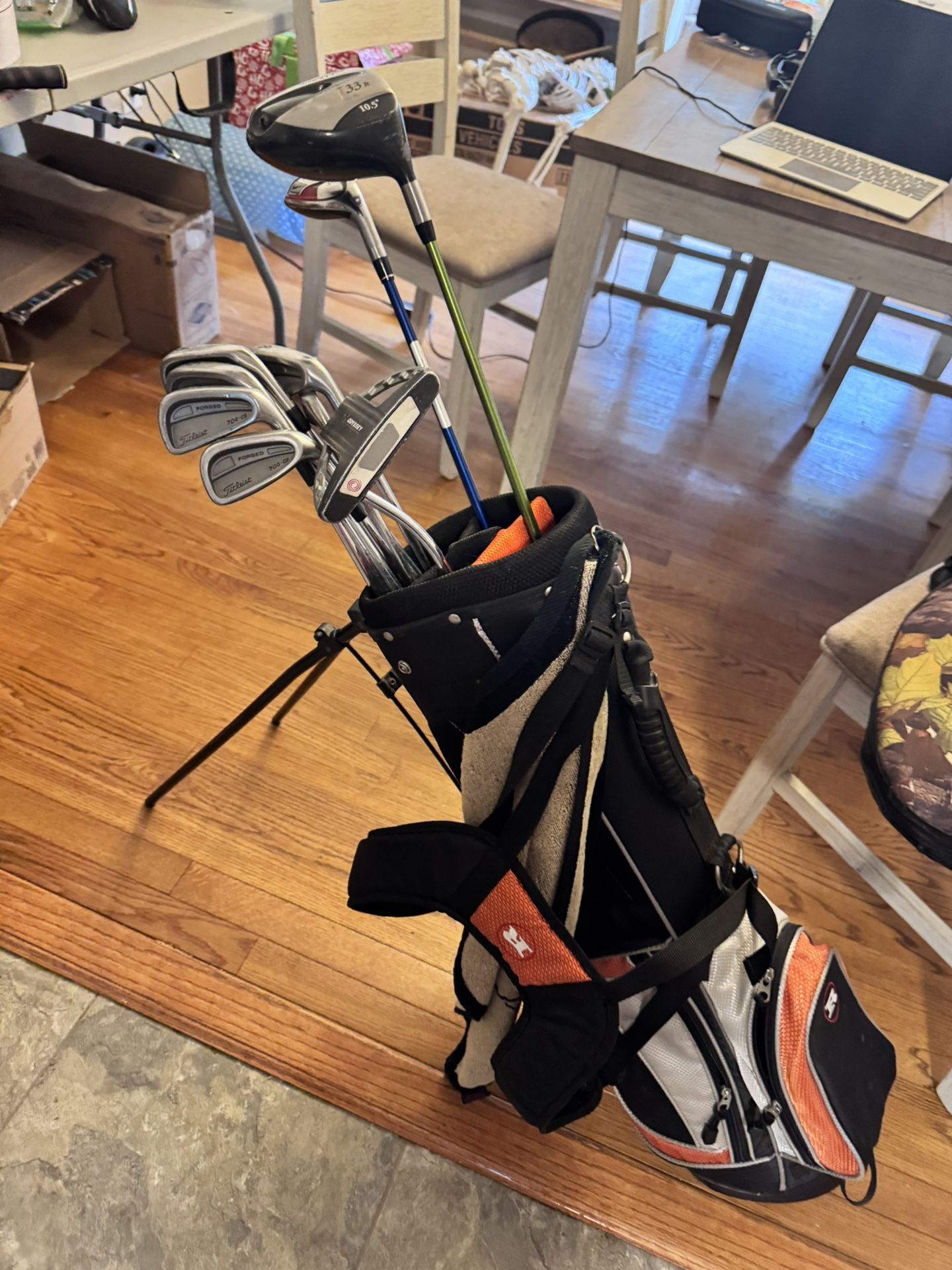 Complete Golf Club Set – Titleist 704-CB Irons, Odyssey Putter, Bridgestone Driver, Nike Hybrid, Bag & More