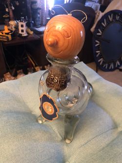 Vintage Handblown Glass Tequila Worm