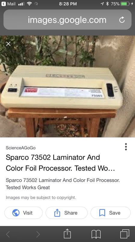 Sparco 73502 Laminator And Color Foil Processor. Tested Works Great