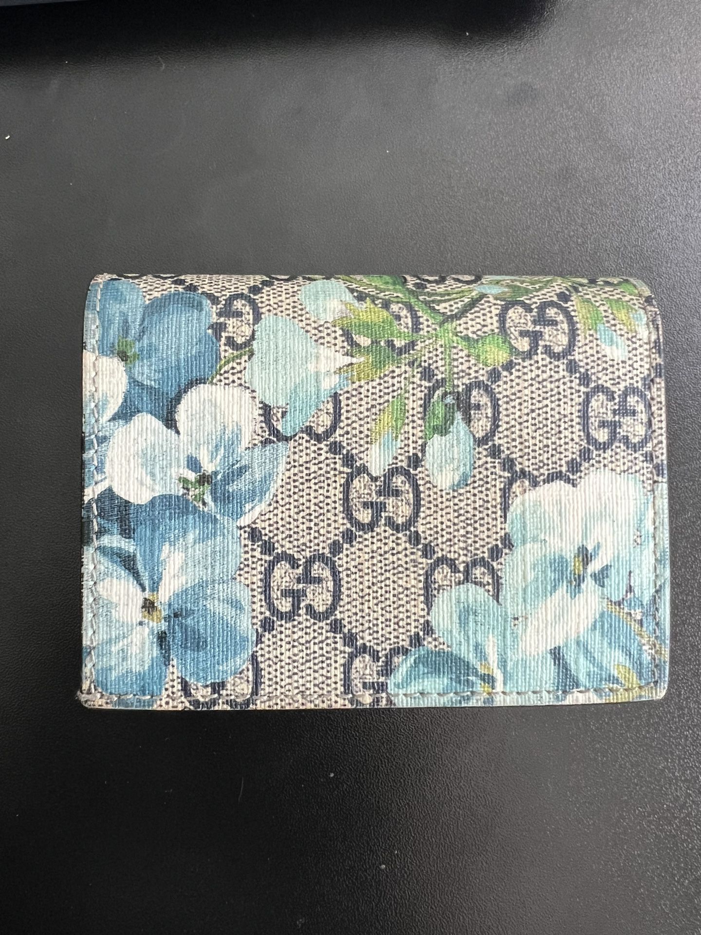 Gucci GG Blooms leather wallet (Turquoise, Leather)