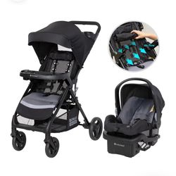 Sonar Seasons Stroller Travel System with EZ-Lift™ 35 Infant Car Seat - Journey Blackw