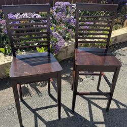 2 Wooden stools