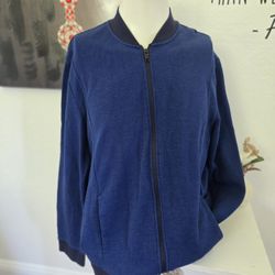 Men's Alfani Full Zippered Color Blue Sweatshirt Size XL
