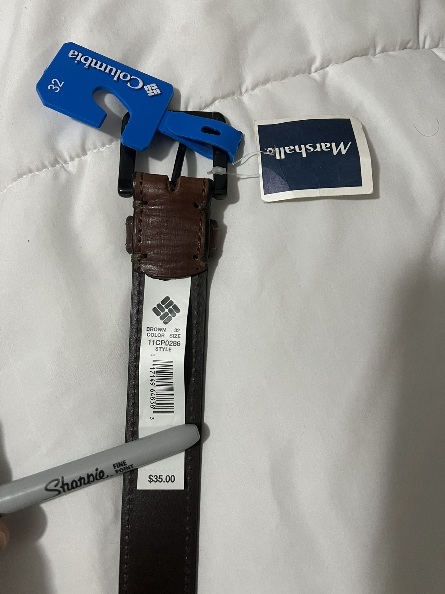 COLUMBIA LEATHER BELT New