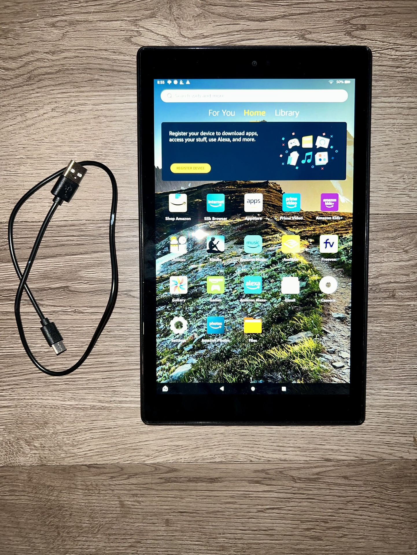 64gb Fire HD 10 Tablet (10.1" 1080p full HD display) & Charging Cord!