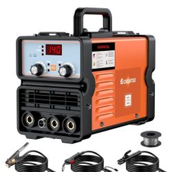 140A MIG Welder - 110V Flux Core MIG Welding Machine/Lift TIG/Stick 3 in 1