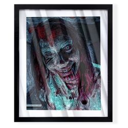 The evil dead rise custom horror art piece on black frame