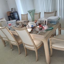 Rectangle Table With 8 Chairs