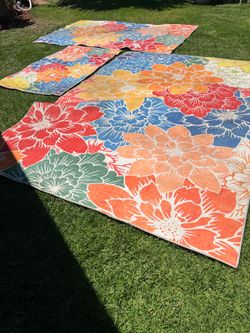 3 Outdoor Rugs .. see details