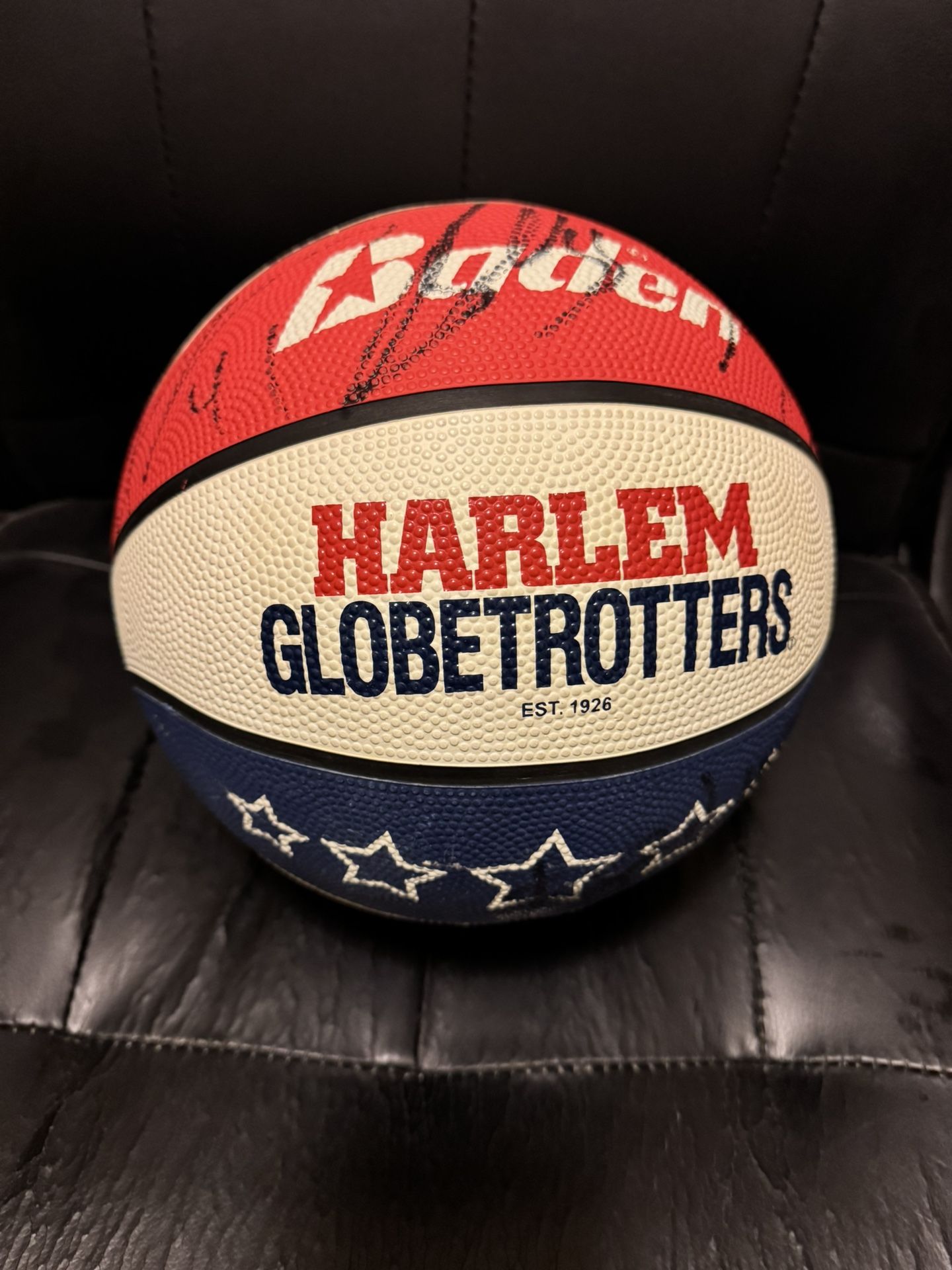 Autographed Harlem Globetrotters Basketball
