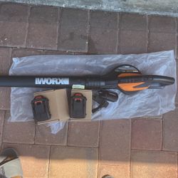 Worx Blower 20v 120mph With New Charger And 2 New Battery 
