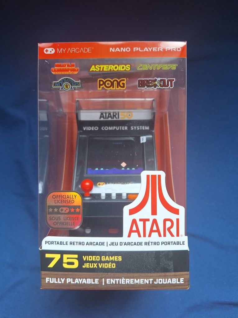 Atari Micro Player Pro: 100 Arcade Classics Games, 6.75" Portable Mini Arcade