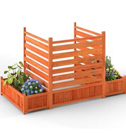 3 panel ac fence with planter box
